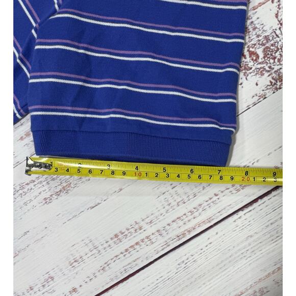 Vintage Polo Ralph Lauren Golf Polo Shirt Men's Size XL Short Sleeve Blue Stripe - Picture 8 of 8